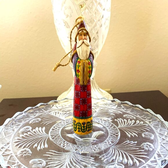 Vintage Enesco Jim Shore Heartwood Creek Santa Hanging Ornament #117707 - 2004 - Picture 1 of 12